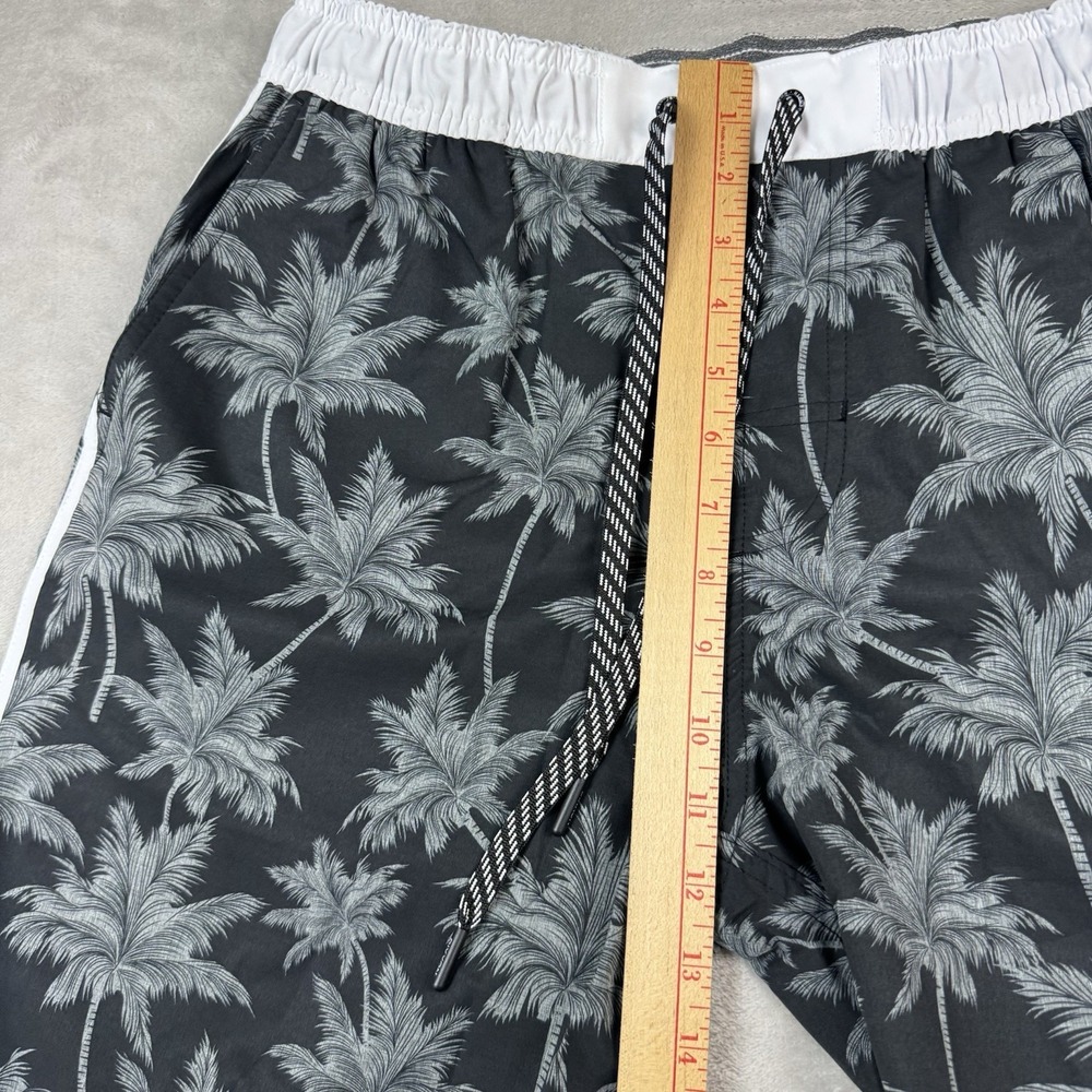 New Dixxon Athletic Shorts Mens Small Black Palm Trees Drawstring Waist Stretch - Picture 6 of 9